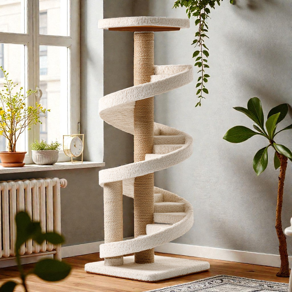 Floor-to-Ceiling Adjustable Tall Cat Tower